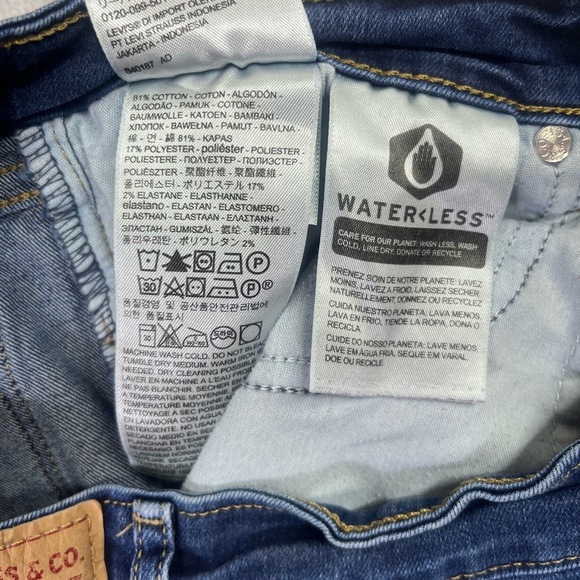 Levi’s 711 Skinny Jeans Womens 29 Waist Blue Denim Stretch Cute Chic 1736 - Picture 3 of 10